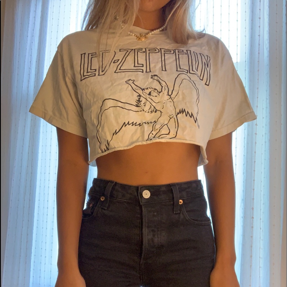 Led Zepplin cropped vintage t-shirt